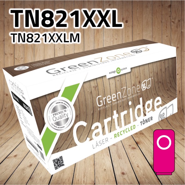 Green Zone para Brother TN821XXLM Kit Toner Magenta (12.000 Copias)