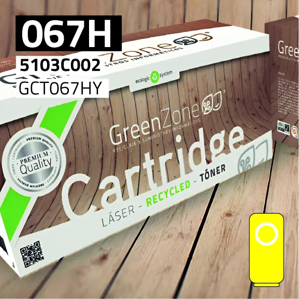 Green Zone para Canon (067H) 5103C002 Amarillo (2.350 Copias)
