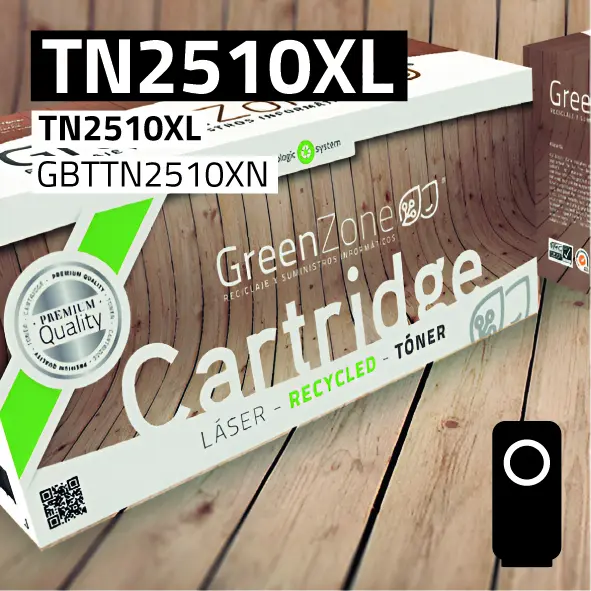 Green Zone para Brother TN2510XL Kit Toner Black (3.000 Copias)