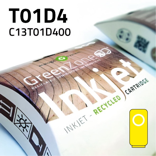 Green Zone para Epson T01D4 XXL Amarillo Tinta pigmentada(20.000 Copias)