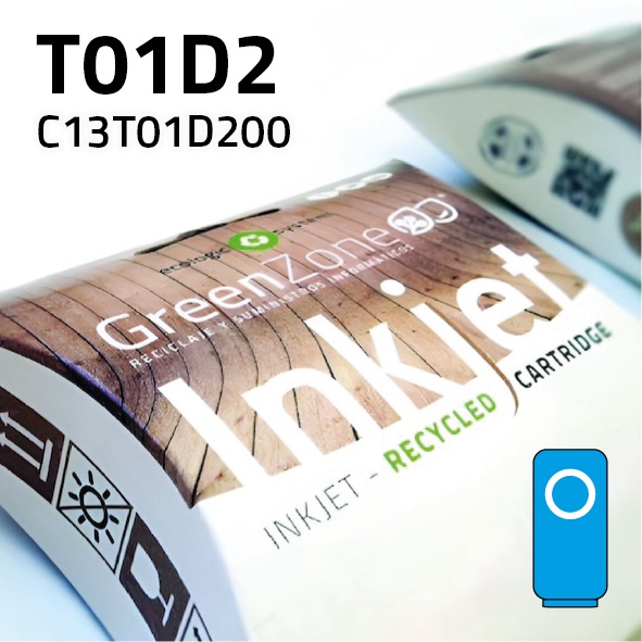 Green Zone para Epson T01D2 XXL Cian Tinta pigmentada (20.000 Copias)