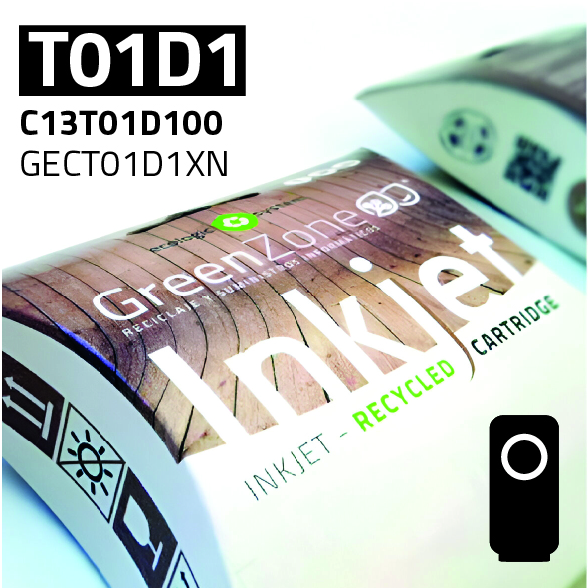 Green Zone para Epson T01D1 XXL Negro Tinta pigmentada (50.000 Copias)