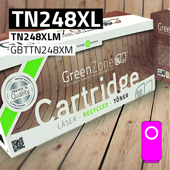 Green Zone para Brother TN248XLM Kit Toner Magenta (2.300 Copias)
