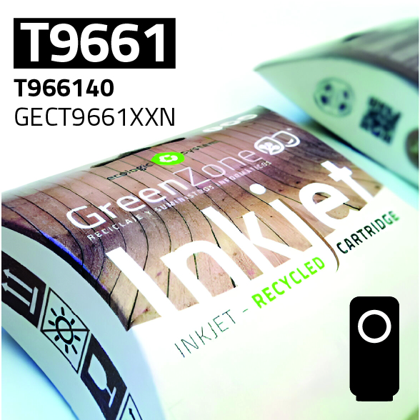 Green Zone para Epson T966140 (T9661XXL) Negro Tinta pigmentada (40.000 Copias)