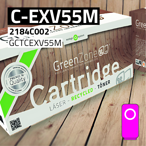 Green Zone para Canon (C-EXV55) 2184C002 Kit Toner Magenta (18.000 Copias) Polimerizado
