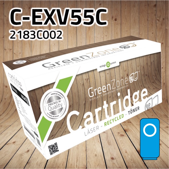 Green Zone para Canon (C-EXV55) 2183C002 Kit Toner Cian (18.000 Copias) Polimerizado