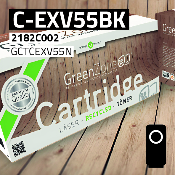 Green Zone para Canon (C-EXV55) 2182C002 Kit Toner Negro (23.000 Copias) Polimerizado