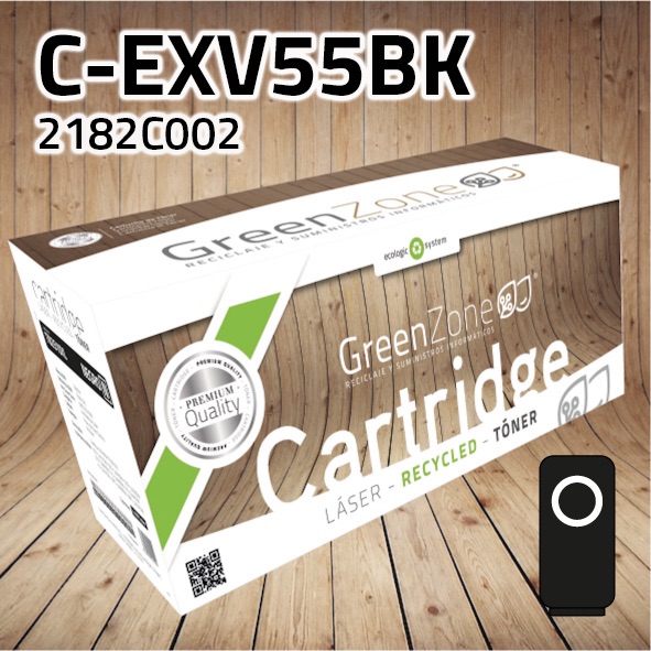 Tóner Canon (C-EXV55) 2182C002 polimerizado negro | 23.000 páginas | Green Zone