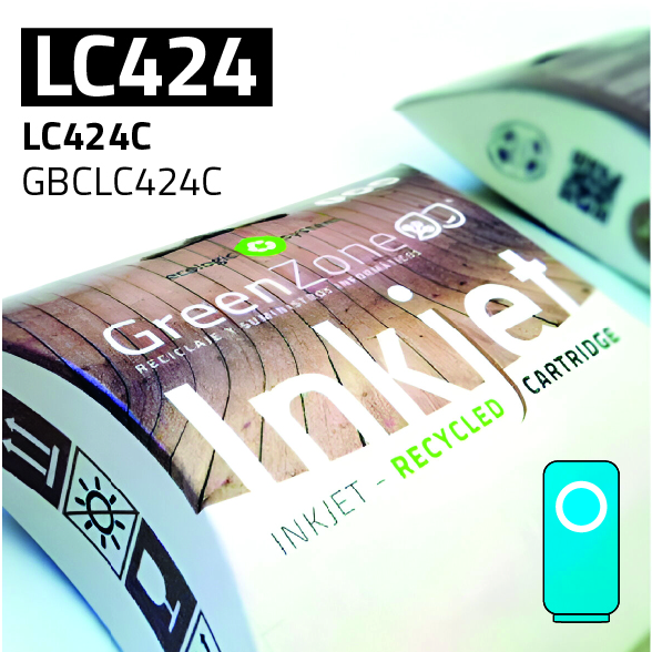 Green Zone para Brother LC424 Cian (750 Copias)