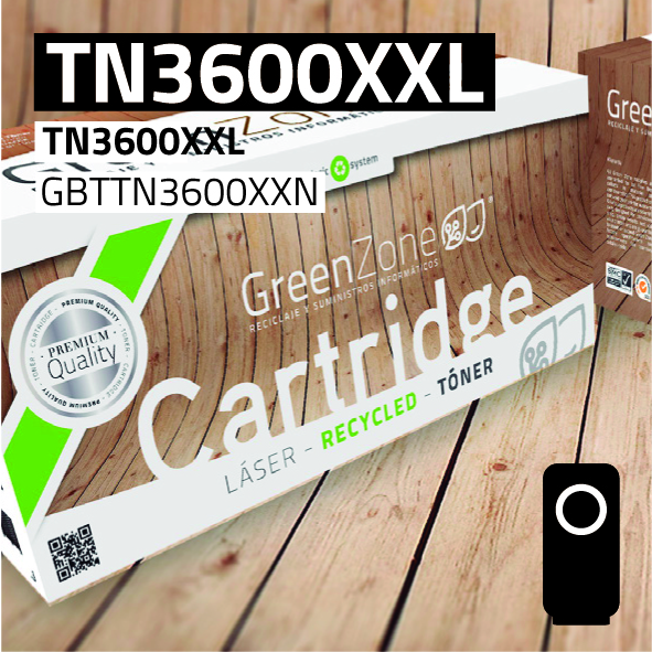 Green Zone para Brother TN3600XXL Kit Toner Negro (11.000 Copias)