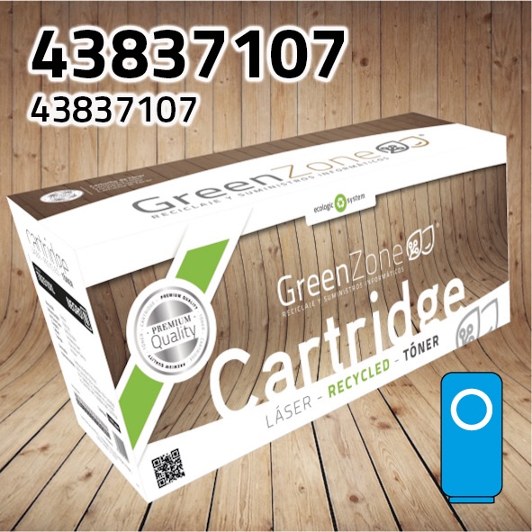 Green Zone para Oki 43837107 Kit Toner Cian (16.500 Copias)