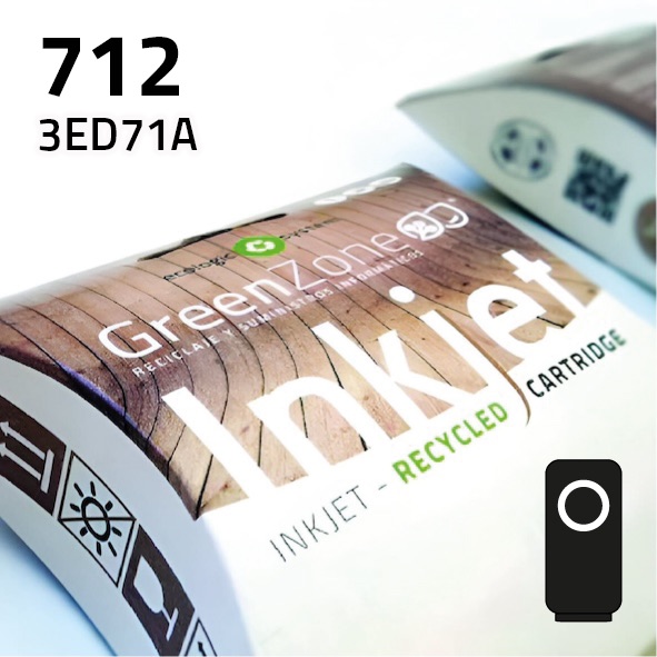 Green Zone para HP 3ED71A (712) Negro (80 ml)