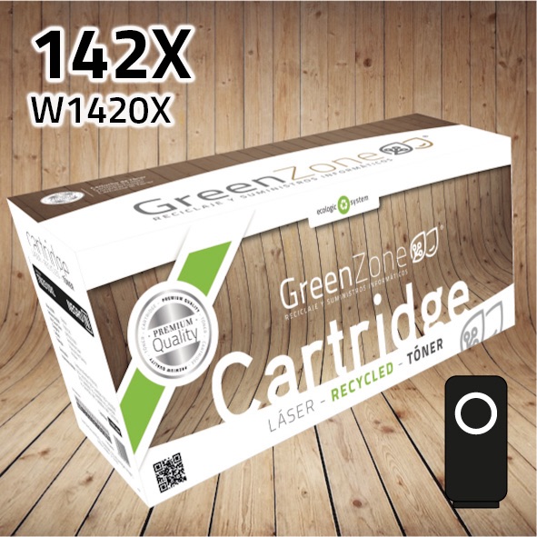 Green Zone para HP W1420X (142X) Negro (1.500 Copias) NO VALIDO PARA HP+/ Series terminadas en "e"