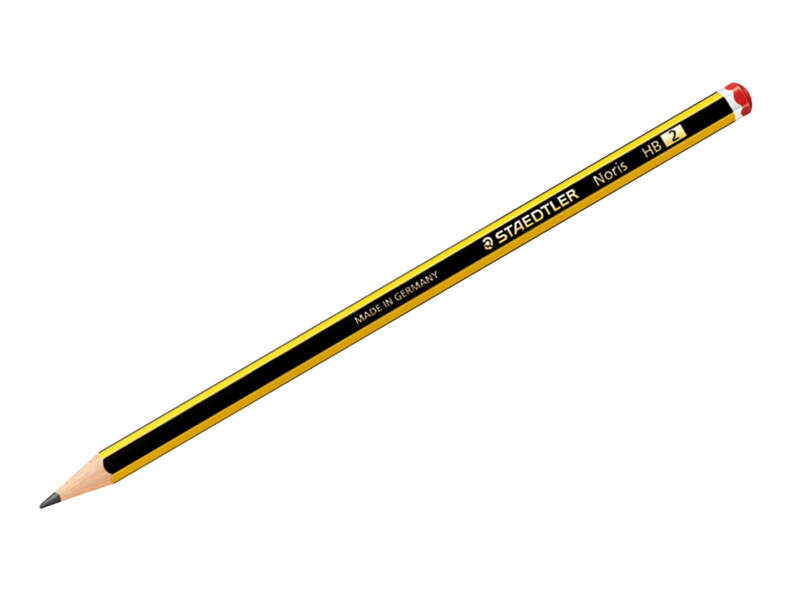 Staedtler Noris 120-2 Lapiz de Grafito Hexagonal - Mina HB2 Ultrarresistente de 2mm - Madera de Bosques Sostenibles