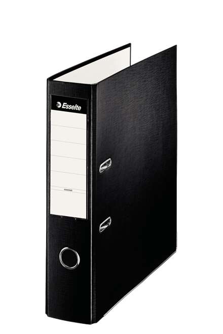 [42304] Esselte Archivador de Palanca - Formato Folio - Lomo 75mm - Capacidad para 500 Hojas - Color Negro