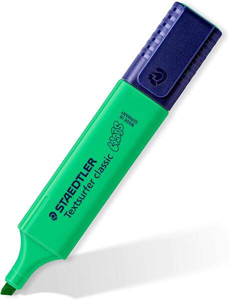 Staedtler Textsurfer Classic 364 Marcador Fluorescente - Punta Biselada - Trazo entre 1 - 5mm - Tinta con Base de Agua - Color Verde palido