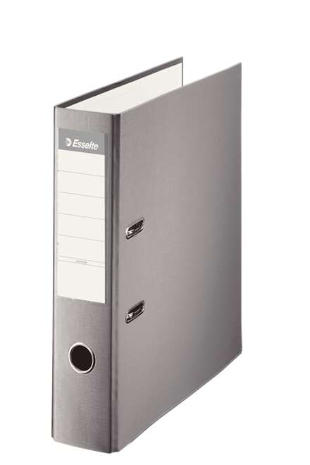 Esselte Archivador de Palanca - Formato Folio - Lomo 75mm - Capacidad para 500 Hojas - Color Gris 
