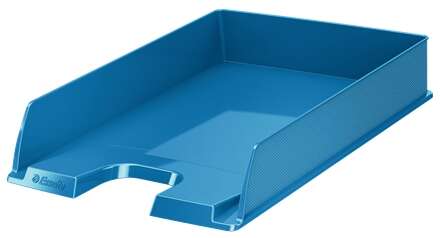 [623926] Esselte Europost Vivida Bandeja Portadocumentos - Formato Vertical - A4 - Espacio para Etiqueta Identificativa - Color Azul 