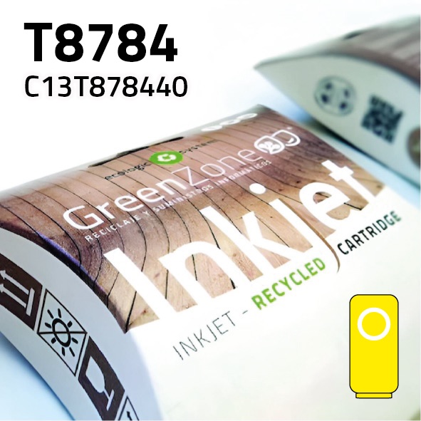 [GECT8784Y] Cartucho Epson C13T878440 (T8784) amarillo pigmentado | 50.000 páginas | Green Zone