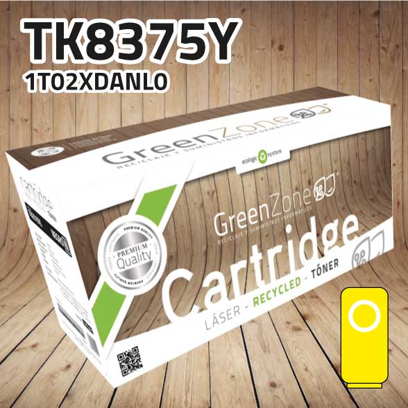 Green Zone para Kyocera TK8375Y Kit Tóner Amarillo (20.000 Copias) Polimerizado