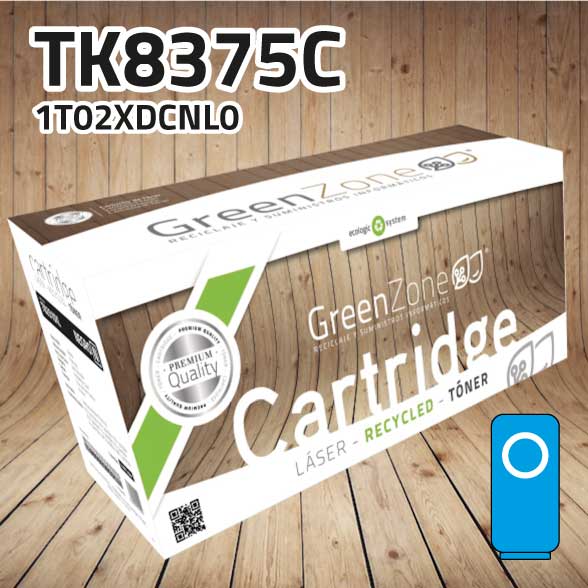 Tóner Kyocera TK8375C polimerizado cian | 20.000 páginas | Green Zone