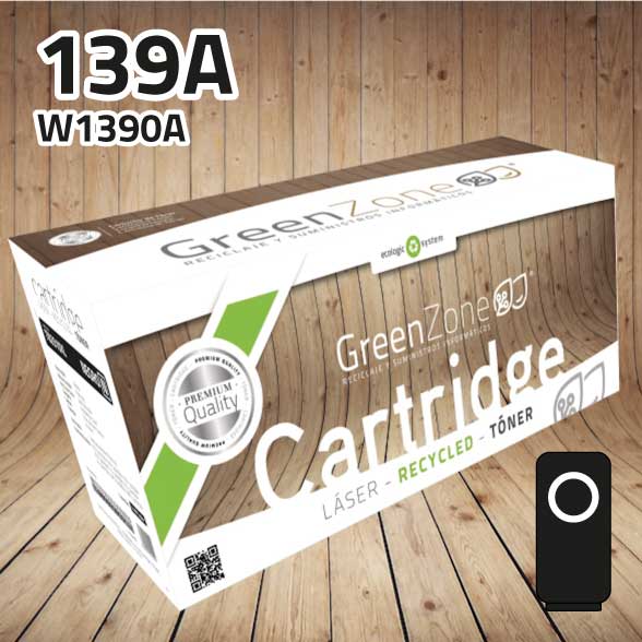 Green Zone para HP W1390A (139A) Negro (1.500 Copias)