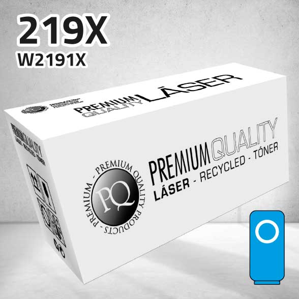 Tóner HP W2191X (219X) cian | 2.500 páginas | compatible