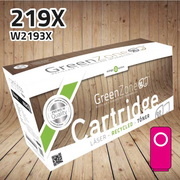Green Zone para HP W2193X (219X) Tóner Magenta (2.500 Copias)