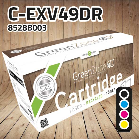 Green Zone para Canon (C-EXV49DR) 8528B003 Kit Tambor Universal (75.000 Copias) Alta Calidad