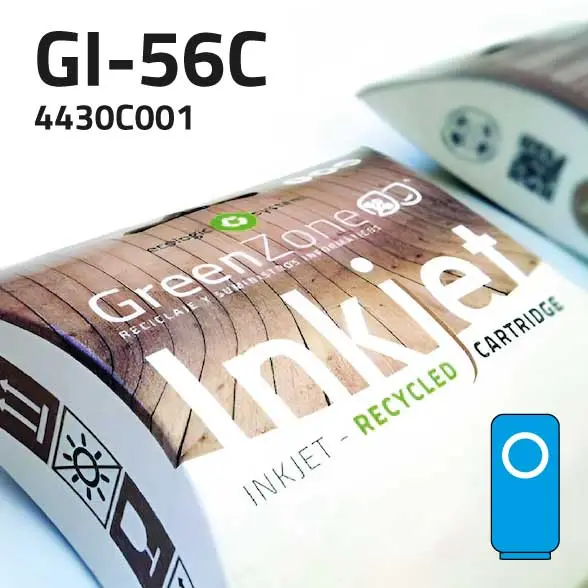 [GCCGI56C] Green Zone para Canon 4430C001 (GI-56C) Botella Cian (14.000 Copias) Tinta pigmentada