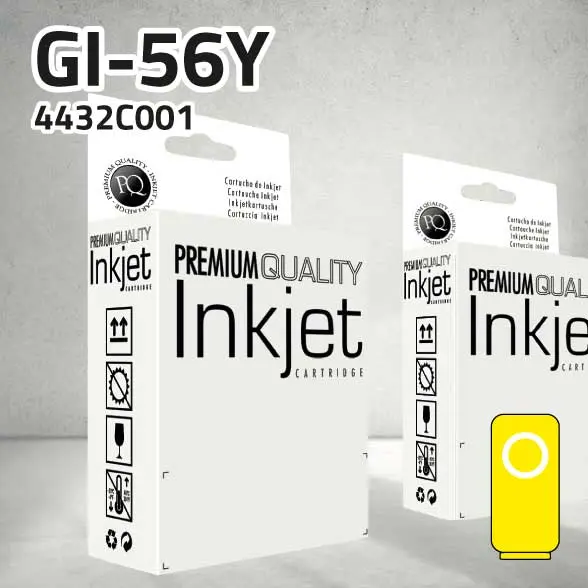 Marca Clone para Canon 4432C001 (GI-56Y) Botella Amarillo (14.000 Copias) Tinta pigmentada