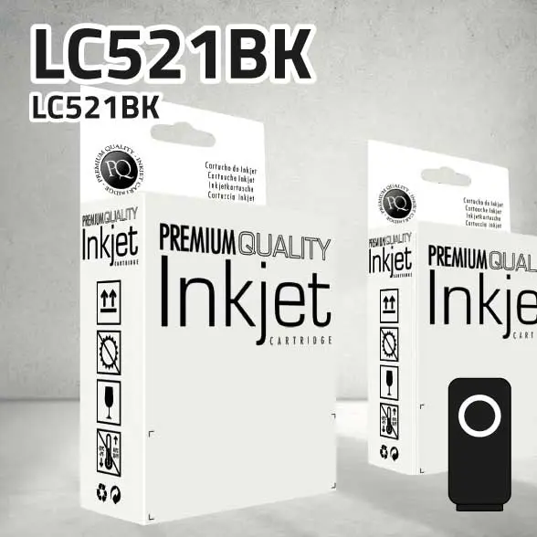 [CLBCLC521N] Cartucho Brother LC521Bk negro | 500 páginas | compatible