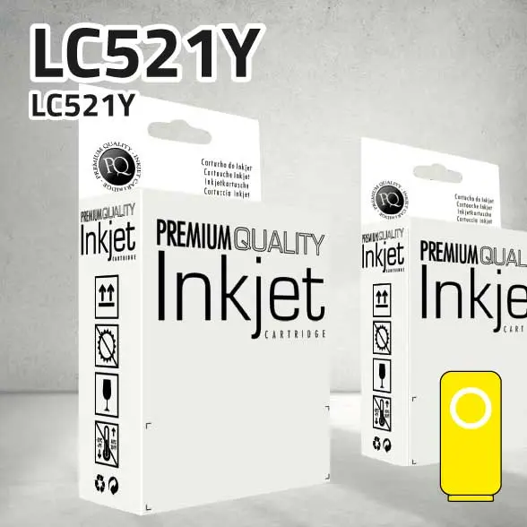 [CLBCLC521Y] Cartucho Brother LC521Y amarillo | 500 páginas | compatible