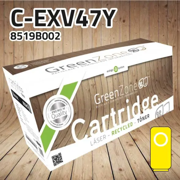 [GCTCEXV47Y] Green Zone para Canon (C-EXV47Y) 8519B002 Kit Tóner Amarillo (21.500 Copias)