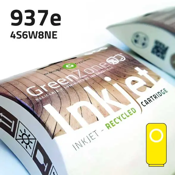 Green Zone para HP 4S6W8NE (937e XL) Amarillo (1.650 Copias) VALIDO PARA HP+/ Series terminadas en "e"
