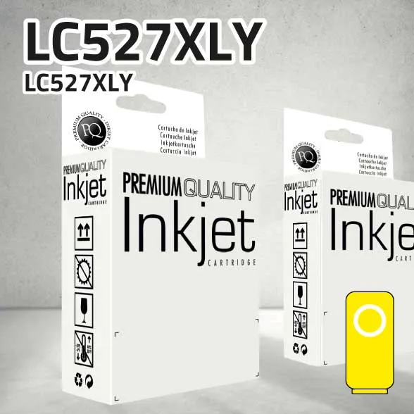 Cartucho Brother LC527XLY amarillo pigmentado | 2.000 páginas | compatible