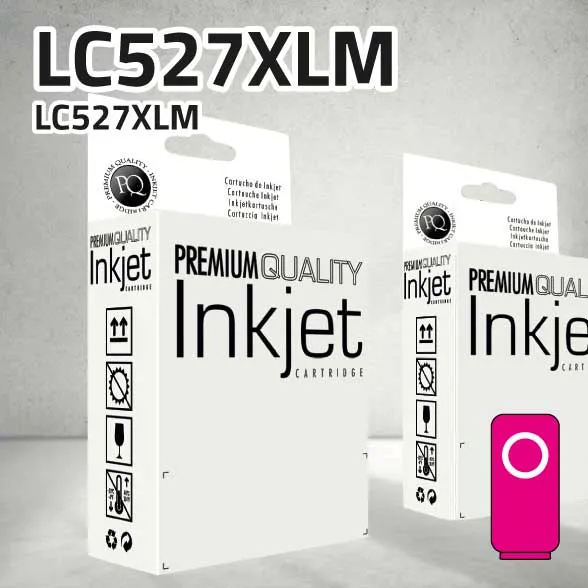 Cartucho Brother LC527XLM magenta pigmentado | 2.000 páginas | compatible