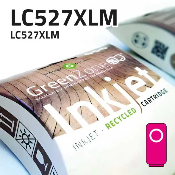Cartucho Brother LC527XL magenta pigmentado | 2.000 páginas | Green Zone