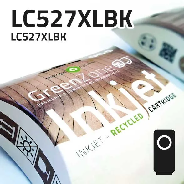 Green Zone para Brother LC527XLBk Negro (3.000 Copias) Tinta pigmentada