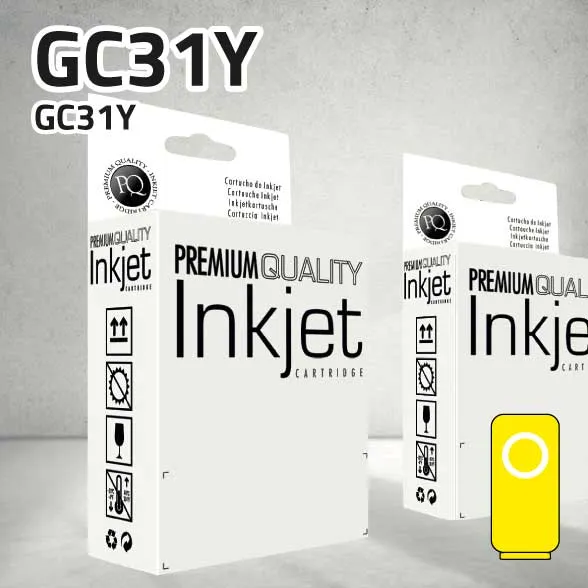 Cartucho Ricoh GC31Y amarillo sublimación | 32 ml | compatible