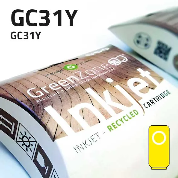 [GRCGC31YS] Green Zone para Ricoh GC31Y Tinta amarilla sublimación (32 ml)