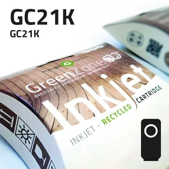 Green Zone para Ricoh GC21K Tinta negra sublimación (32 ml)