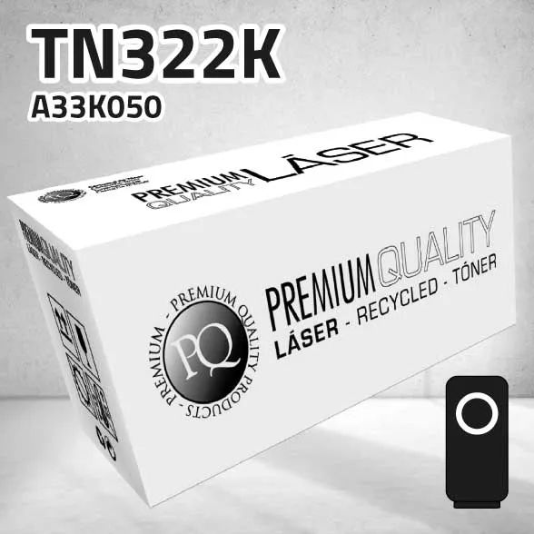 [CLQT3K05N] Marca Clone para Konica Minolta TN322K (A33K050) Kit Tóner Negro (28.800 Copias)