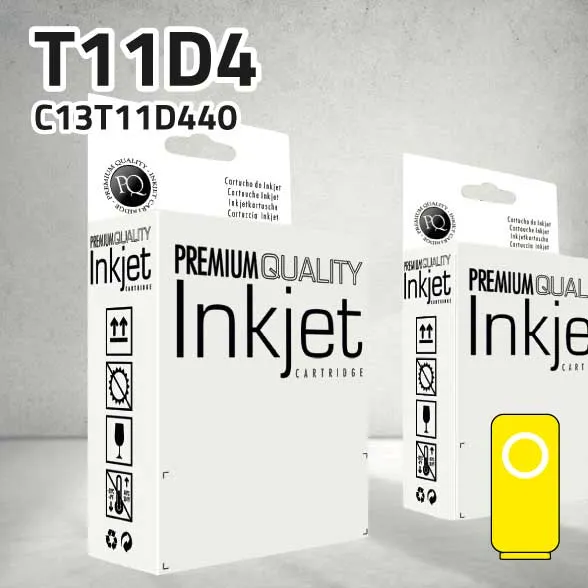 [CLECT11D4XY] Marca Clone para Epson T11D4 XL Amarillo Tinta pigmentada(5.000 Copias)