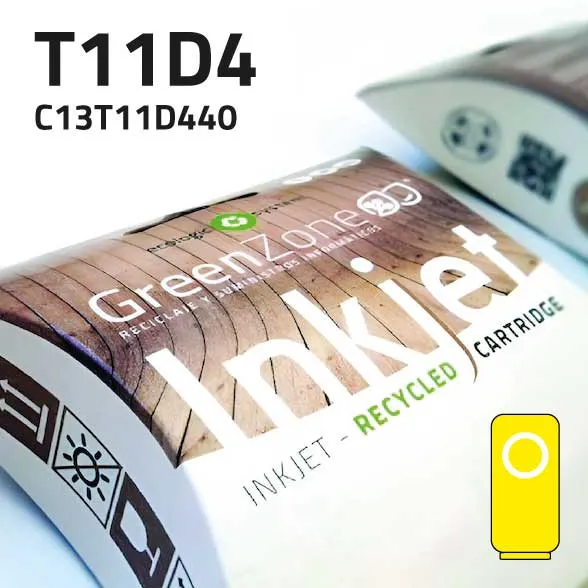 [GECT11D4XY] Green Zone para Epson T11D4 XL Amarillo Tinta pigmentada(5.000 Copias)