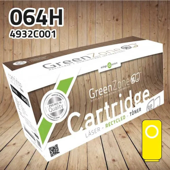 [GCT064HY] Green Zone para Canon (066H) 4932C001 Amarillo (10.400 Copias)