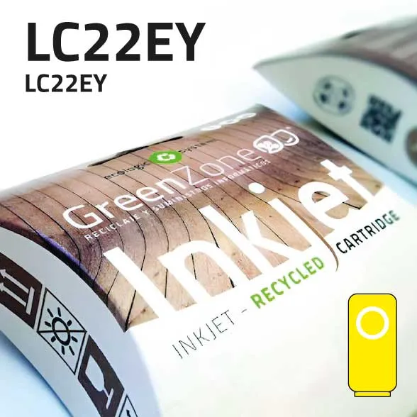 [GBCLC22EXY] Cartucho Brother LC22EY amarillo | 1.200 páginas | Green Zone