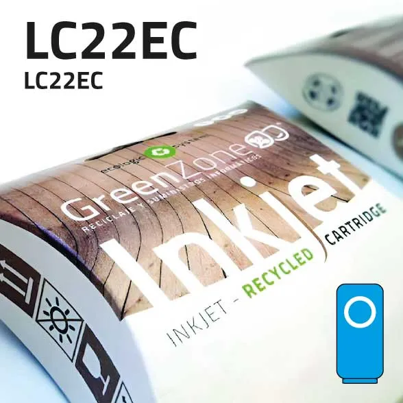 [GBCLC22EXC] Cartucho Brother LC22EC cian | 1.200 páginas | Green Zone