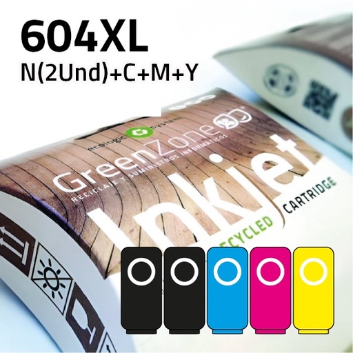 [EPGEC604XL] Economy Pack Green Zone para  Epson 604XL (Bk(2Und.)+ C/M/Y+ Papel A6)