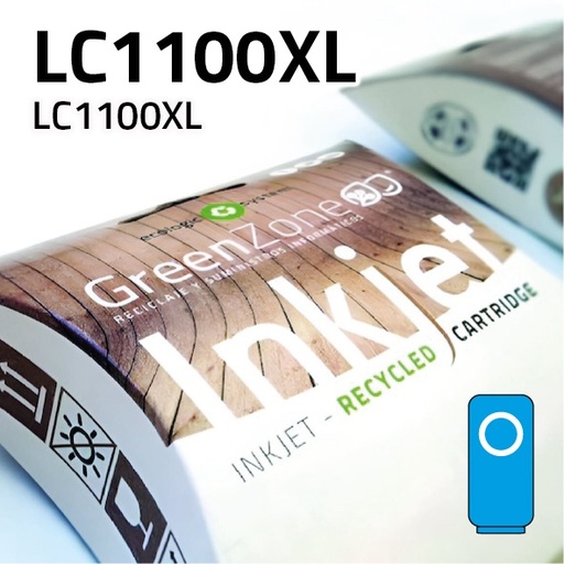 [GBCLC1100XC] Green Zone para Brother LC980/ LC1100XL Cian (20.5 ml)